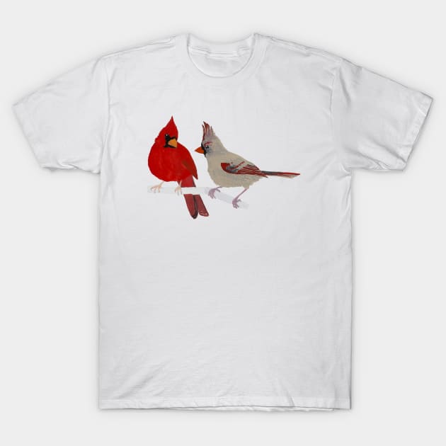 Northern Cardinal T-Shirt by LadyElizabeth